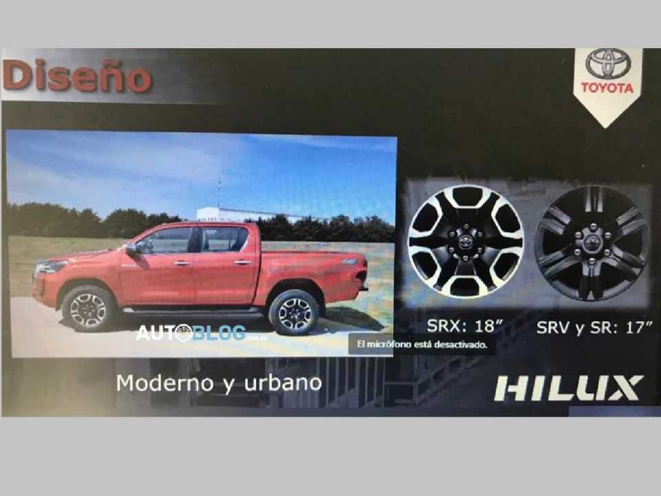 Detalhe da lateral e das novas rodas para a Toyota Hilux reestilizada